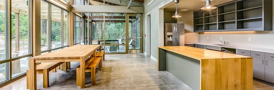 residential kitchen and dining area 