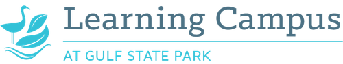 Logo of Learning Campus at Gulf State Park with a stylized bird icon